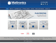 Tablet Screenshot of mattronics.com.au